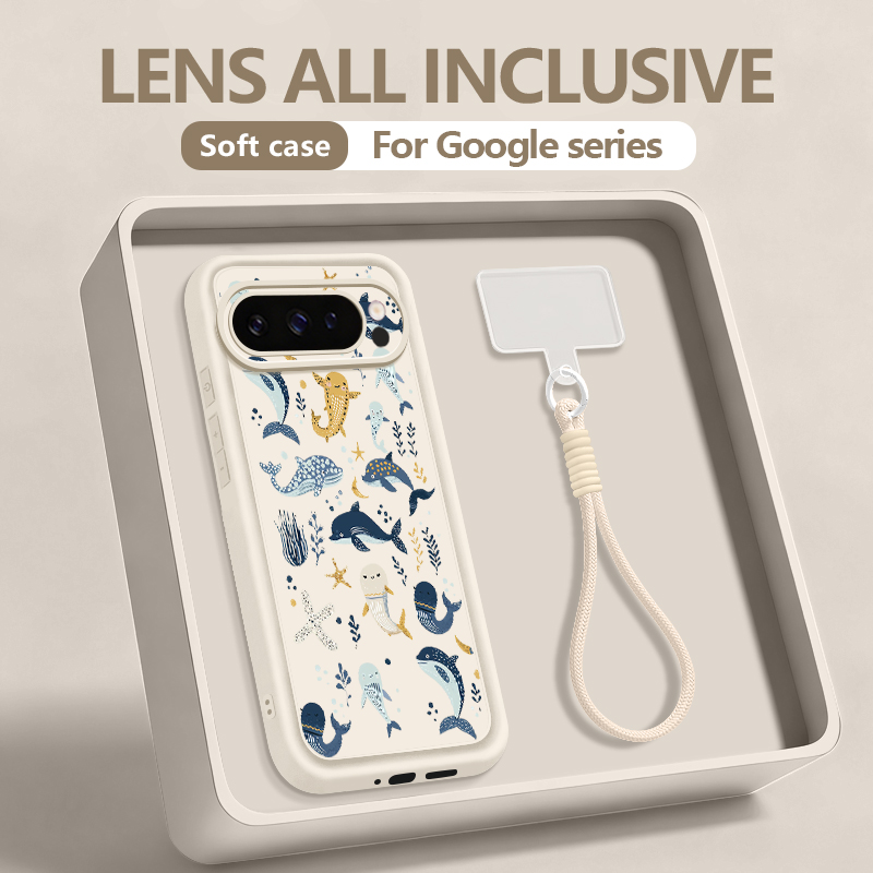 Google Pixel 9 - Haaientandenpatroon TPU telefoonhoesje voor Google Pixel