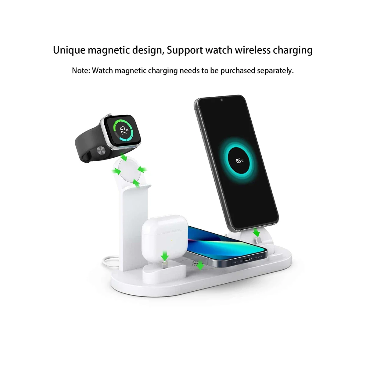 7 in 1 draadloze oplader stand - Smartwatch X12 recensie en prijs